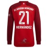 Officiële Voetbalshirt FC Bayern München Lucas Hernandez 21 Thuis 2021-22 Lange Mouw - Heren